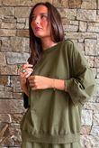 Lagen Relaxed Sweatshirt Deep Olive